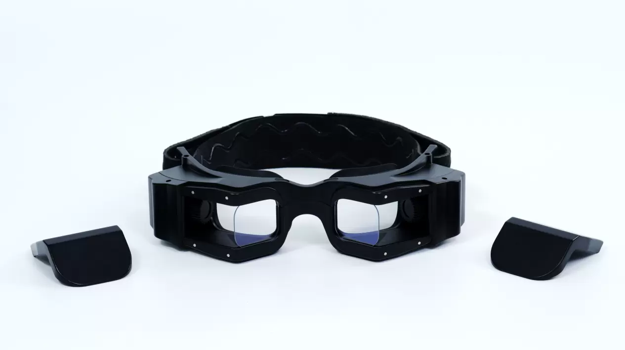 infrared video goggles vng nystagmus recording Infrared video goggles used for videonystagmography to record eye movements during vestibular testing